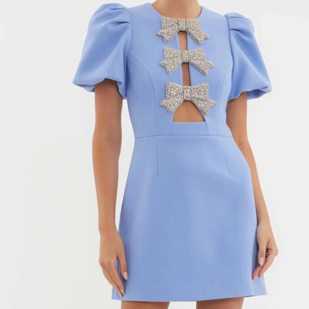 Rebecca Vallance Juliana puff sleeve mini dress